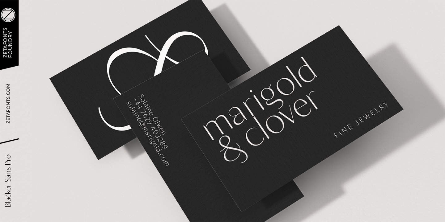 Przykład czcionki Blacker Sans Display Thin Italic